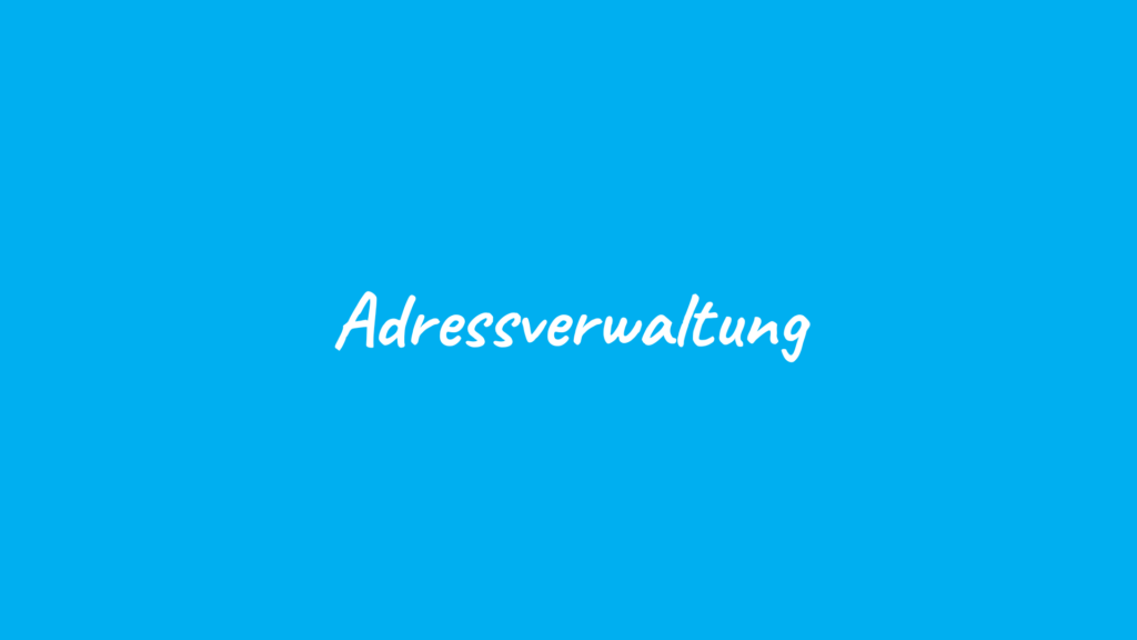 Adressverwaltung