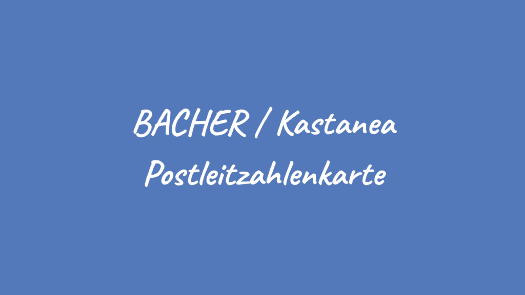 Bacher Postleitzahlenkarte