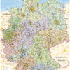Postleitzahlenkarte von Deutschland im DIN A0 Format